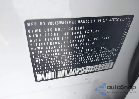 2024 Volkswagen Tiguan Se R-Line Black z USA, uszkodzony, nr VIN 3VV8B7AX7RM202198